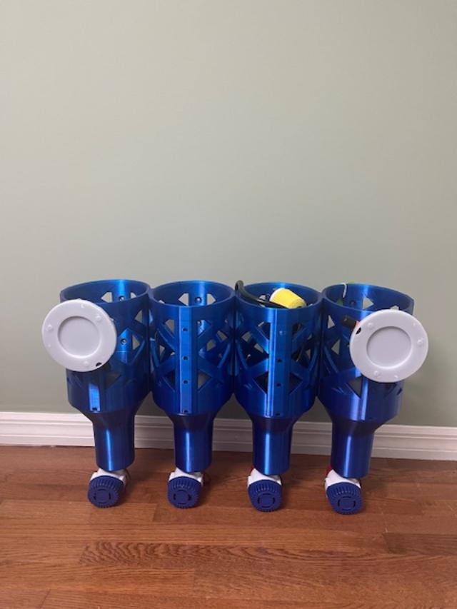 Modular tuna tubes: 4 bank (JUMBO: no extenders)