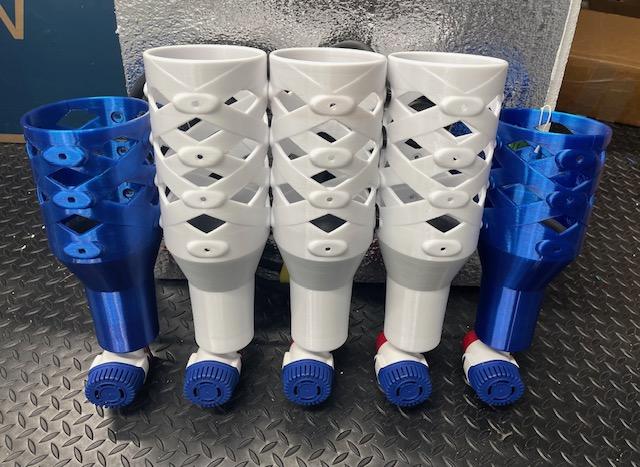 3D printed Modular Tuna Tubes: 5 bank (three 17 1/2" & two 15")