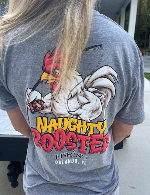 Naughty Rooster Fishing t-shirt