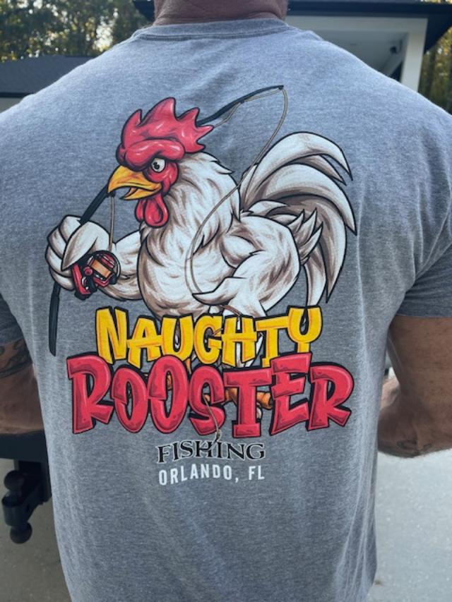 Naughty Rooster Fishing t-shirt