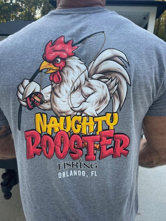Naughty Rooster Fishing t-shirt