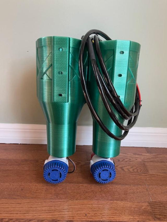 2 bank green (medium 15" tall) modular tubes with 3 plug connector