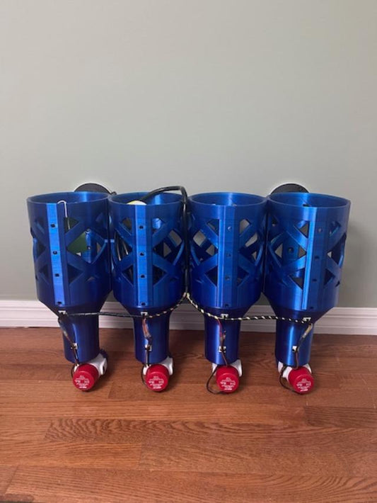 Modular tuna tubes: 4 bank (JUMBO: no extenders)